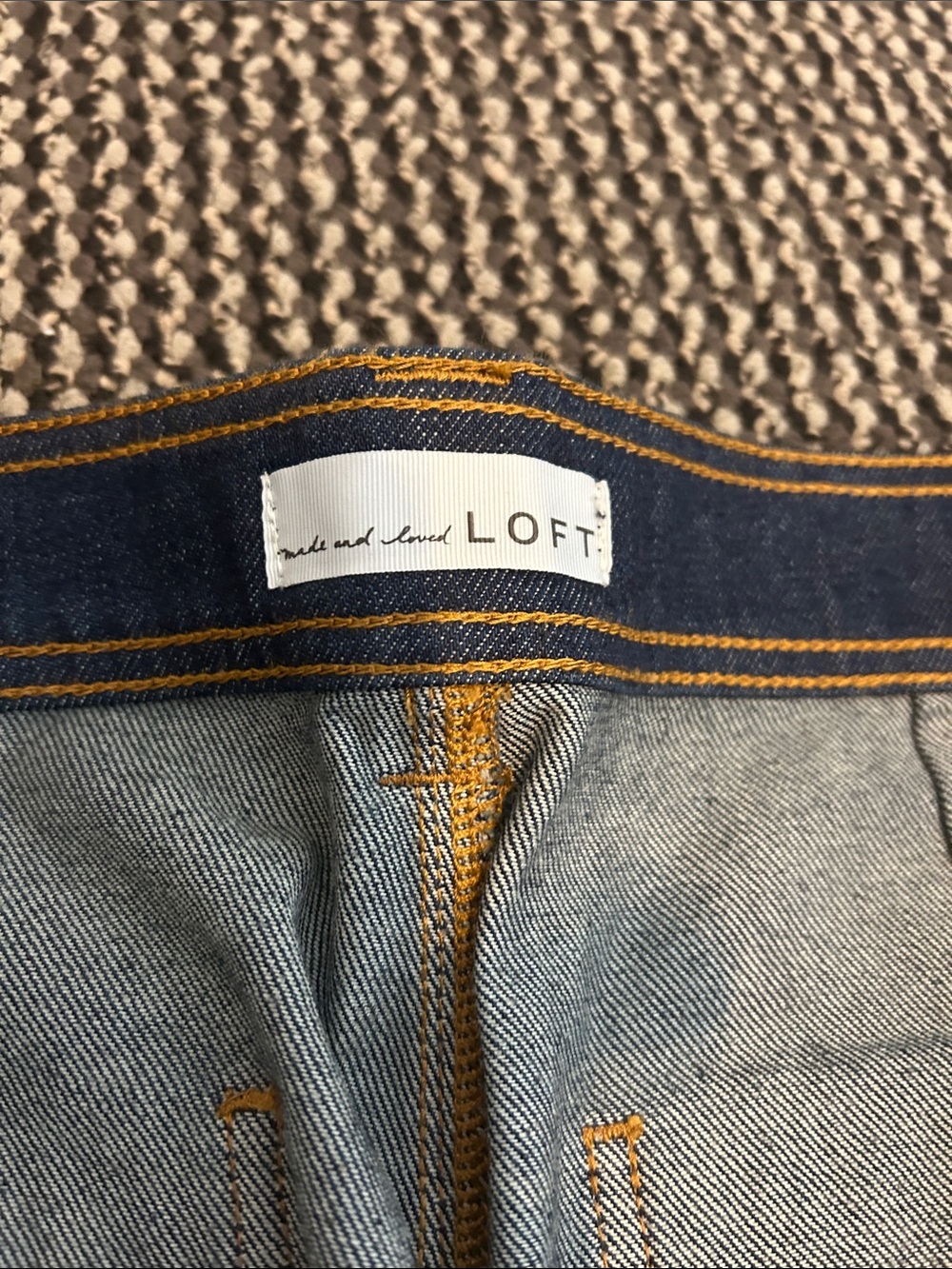 LOFT Dark Blue wideLeg Women's Jeans - Picture 5 of 7